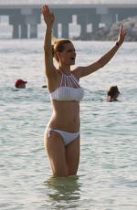 MICHELLE HUNZIKER in Bikini at a Beach in Dubai 04/12/2017