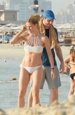 MICHELLE HUNZIKER in Bikini at a Beach in Dubai 04/12/2017