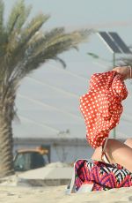 MICHELLE HUNZIKER in Bikini at a Beach in Dubai 04/12/2017