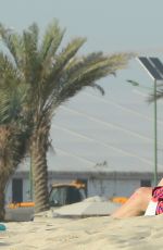 MICHELLE HUNZIKER in Bikini at a Beach in Dubai 04/12/2017
