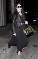 MICHELLE TRACHTENBERG Leaves Catch LA Restaurant in West Hollywood 04/13/2017