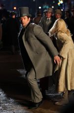 MICHELLE WILLIAMS and Hugh Jackman on the Set of The Greatest Showman 04/06/2017