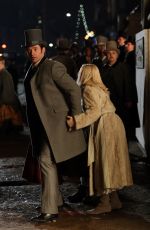 MICHELLE WILLIAMS and Hugh Jackman on the Set of The Greatest Showman 04/06/2017
