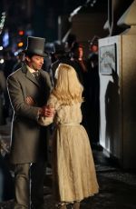 MICHELLE WILLIAMS and Hugh Jackman on the Set of The Greatest Showman 04/06/2017