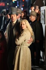 MICHELLE WILLIAMS and Hugh Jackman on the Set of The Greatest Showman 04/06/2017