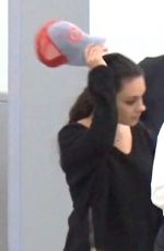 MILA KUNIS at Los Angeles International Airport 04/14/2017