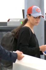 MILA KUNIS at Los Angeles International Airport 04/14/2017