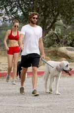 MILEY CYRUS and Liam Hemsworth Out Hiking in Los Angeles 04/08/2017