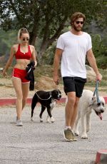 MILEY CYRUS and Liam Hemsworth Out Hiking in Los Angeles 04/08/2017