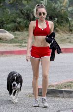 MILEY CYRUS in Shorts Out in Los Angeles 04/06/2017