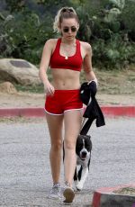 MILEY CYRUS in Shorts Out in Los Angeles 04/06/2017