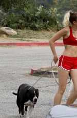 MILEY CYRUS in Shorts Out in Los Angeles 04/06/2017