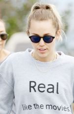 MILEY CYRUS Out Hikking in Studio City 04/13/2017