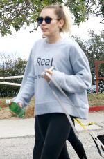MILEY CYRUS Out Hikking in Studio City 04/13/2017
