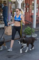 MILEY CYRUS Out with Her Dogs in Los Angeles 04/07/2017