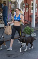 MILEY CYRUS Out with Her Dogs in Los Angeles 04/07/2017