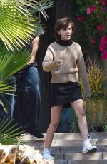 MILLIE BOOBY BROWN on the Set of Black Dhalia House in Los Angeles 04/20/2017