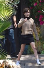 MILLIE BOOBY BROWN on the Set of Black Dhalia House in Los Angeles 04/20/2017
