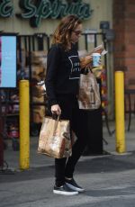 MINNIE DRIVER Shopping at Bristol Farms Market in Los Angeles 04/09/2017