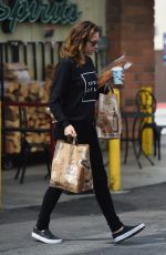 MINNIE DRIVER Shopping at Bristol Farms Market in Los Angeles 04/09/2017