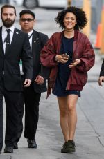NATHALIE EMMANUEL Arrives at Jimmy Kimmel Live! in Los Angeles 04/06/2017