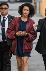 NATHALIE EMMANUEL Arrives at Jimmy Kimmel Live! in Los Angeles 04/06/2017