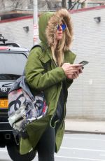 NICKY HILTON Hails a Cab Out in New York 04/04/2017