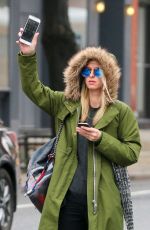 NICKY HILTON Hails a Cab Out in New York 04/04/2017
