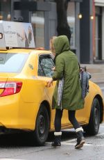 NICKY HILTON Hails a Cab Out in New York 04/04/2017