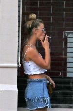 NINA AGDAL Out and About in New York 04/20/2017