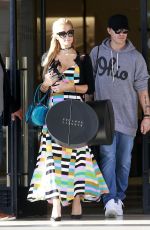 PARIS HILTON and Chris Zylka Shopping at Barney