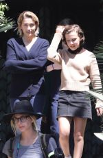PARIS JACKSON and MILLIE BOBBY BROWN on the Set of Black Dhalia House in Los Angeles 04/20/2017
