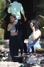 PARIS JACKSON and MILLIE BOBBY BROWN on the Set of Black Dhalia House in Los Angeles 04/20/2017