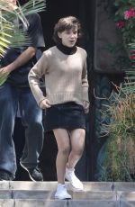 PARIS JACKSON and MILLIE BOBBY BROWN on the Set of Black Dhalia House in Los Angeles 04/20/2017