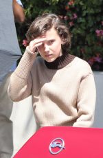 PARIS JACKSON and MILLIE BOBBY BROWN on the Set of Black Dhalia House in Los Angeles 04/20/2017