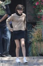 PARIS JACKSON and MILLIE BOBBY BROWN on the Set of Black Dhalia House in Los Angeles 04/20/2017