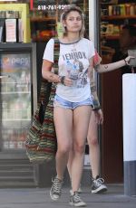 PARIS JACKSON in Denim Shorts Out in Studio City 04/22/2017