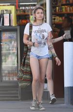 PARIS JACKSON in Denim Shorts Out in Studio City 04/22/2017