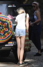 PARIS JACKSON in Denim Shorts Out in Studio City 04/22/2017