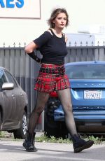 PARIS JACKSON in Plaid Skirt Out in Los Angeles 04/27/2017