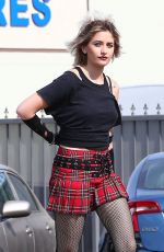PARIS JACKSON in Plaid Skirt Out in Los Angeles 04/27/2017