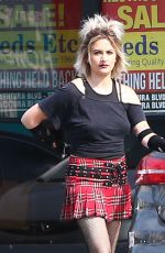PARIS JACKSON in Plaid Skirt Out in Los Angeles 04/27/2017