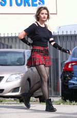 PARIS JACKSON in Plaid Skirt Out in Los Angeles 04/27/2017