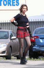 PARIS JACKSON in Plaid Skirt Out in Los Angeles 04/27/2017