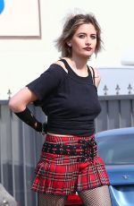 PARIS JACKSON in Plaid Skirt Out in Los Angeles 04/27/2017