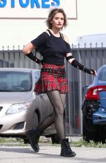PARIS JACKSON in Plaid Skirt Out in Los Angeles 04/27/2017