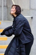 PAULA PATTON on the Set of Somewhere Between Movie in Vancouver 04/08/2017