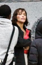 PAULA PATTON on the Set of Somewhere Between Movie in Vancouver 04/08/2017
