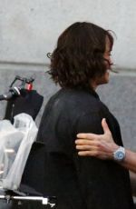 PAULA PATTON on the Set of Somewhere Between Movie in Vancouver 04/08/2017