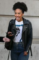 PEARL MACKIE Arrives at BBC Radio 2 Studios in London 04/13/2017